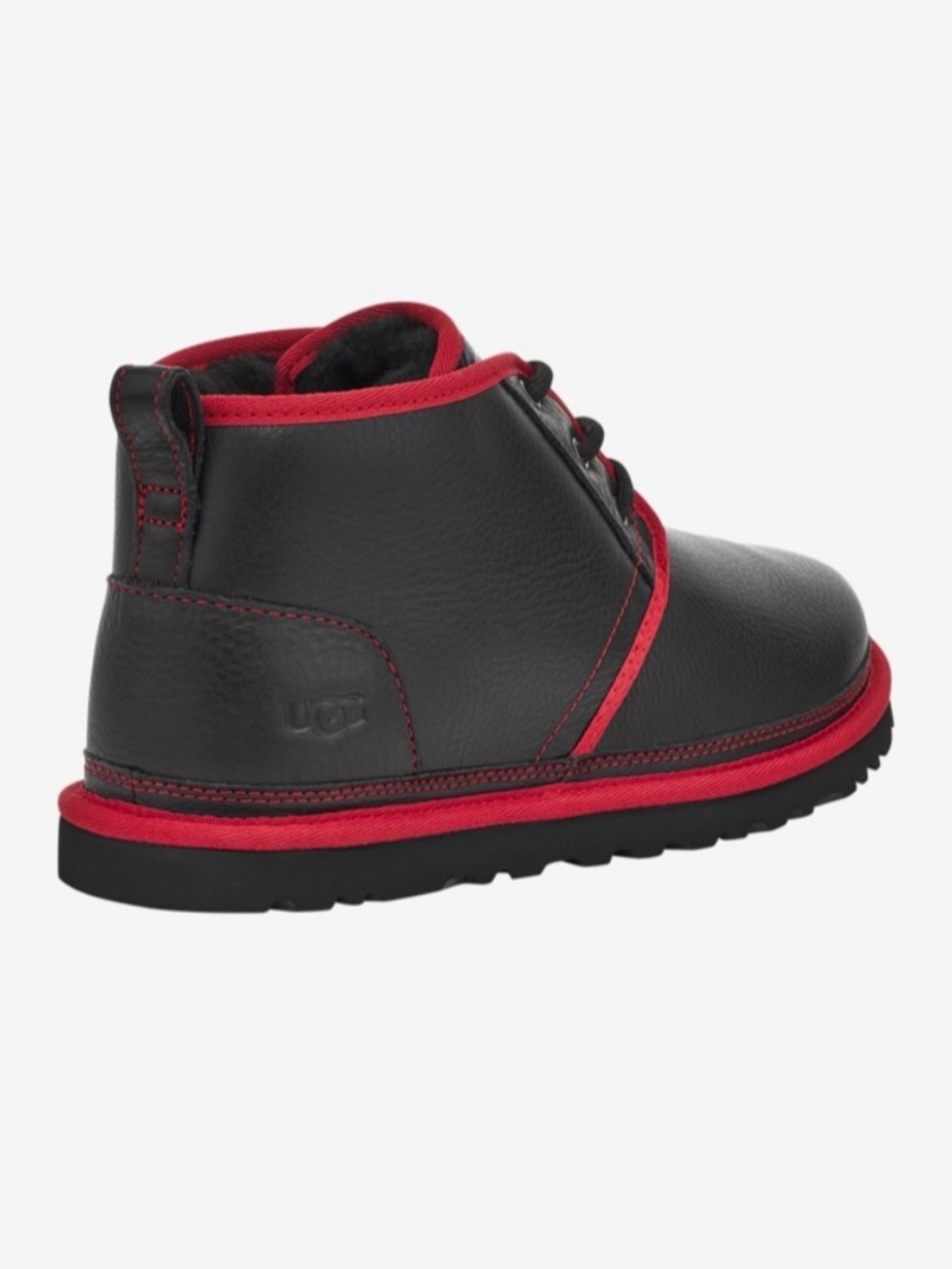 UGG Men’s Black Leather Chukka Boot with Red Trim size 11